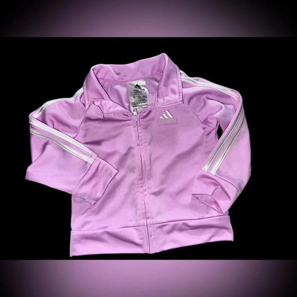 NWOT adidas girls Classic Tricot Track Set, Light Purple, 12 Months - Picture 2 of 6